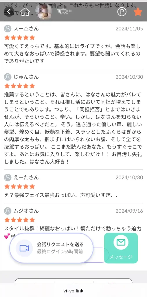 VIVO 男性ユーザーからの口コミ