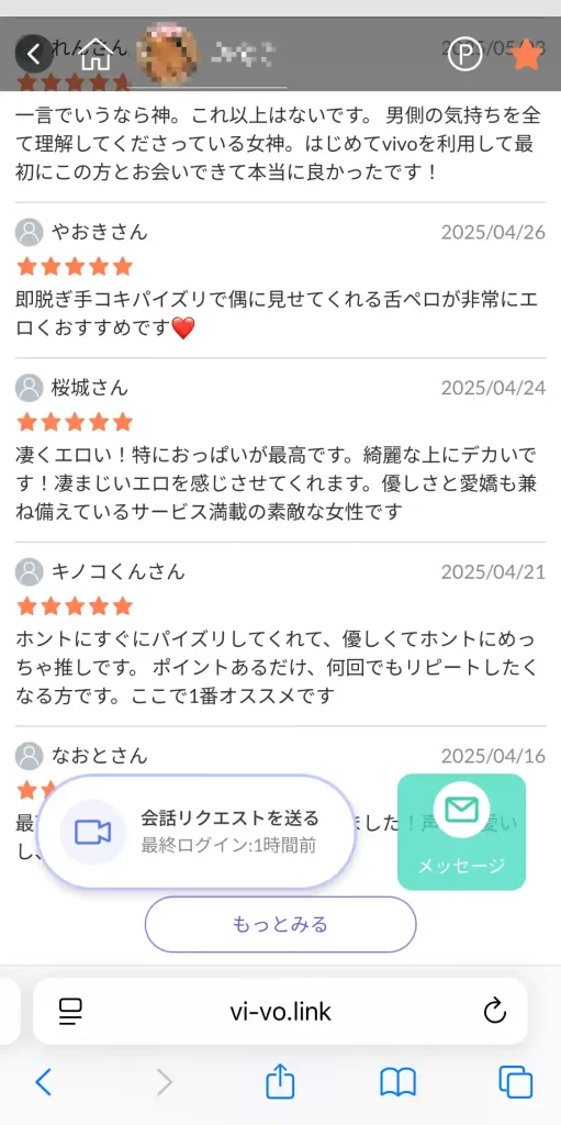 VIVO 男性ユーザーからの口コミ